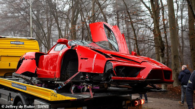 Mechanic wrecks £2.5million Ferrari after smashing into tree stump on test drive