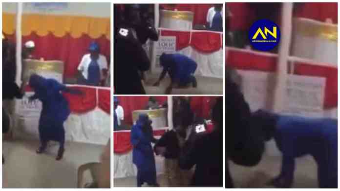 Congregation goes wild with excitement as Prophetess ‘twerks’ hard in church [Watch Video]