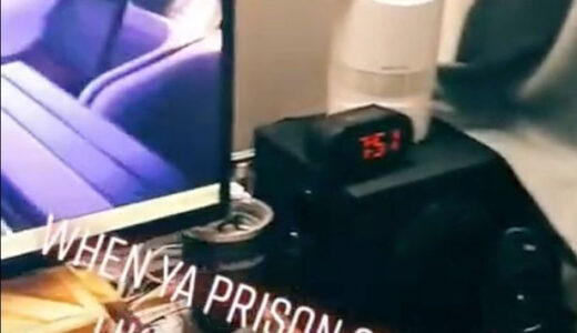 Prisoner shows off his lavish cell which has a flat screen TV and boasts it’s like a hotel room