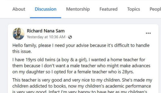 Ghanaian Man Narrates How His 19-Year-Old Son Impregnated His 28-Year-Old Home Teacher