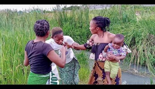 Photos; Zambian Woman Caught Dumping Her Baby