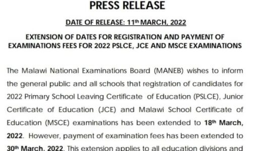 Maneb Extends Registration Period for 2022 Exams Due to Public Outcry