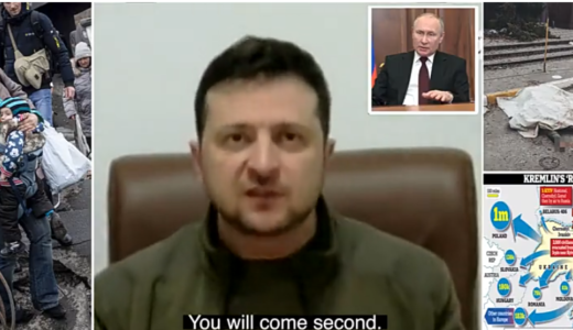 ‘I’m not afraid’ – Defiant Zelensky leaves secret bunker to reveal his location and says ‘beast’ Putin will attack NATO members if Ukraine falls