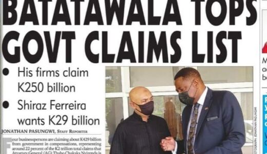 DAY LIGHT ROBBERY: Batawalala under fire, tops govt claims list, wants to milk taxpayers K250billion