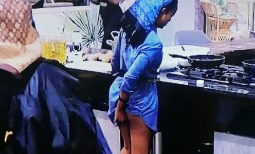 BBmzansi housemate caught on camera pocking her bums while cooking (see photos)