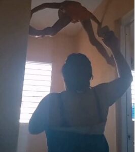 Watch| Boy Hangs on Wall Like Spider-Man to Escape Being Beaten By His Mum