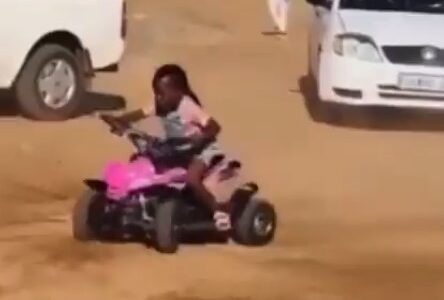 Watch A Little Girl Wows Many As She Performs 360 Stunt With Mini Motorbike