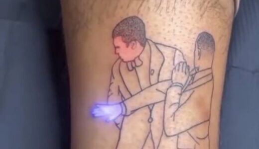 Watch| Man inks his body with colourful tattoo of Will Smith slapping Chris Rock