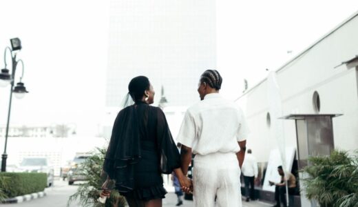 Couple’s Wedding PHOTOS Go Viral After The Bride Wore A Black Dress And Veil While The Groom Wore All White