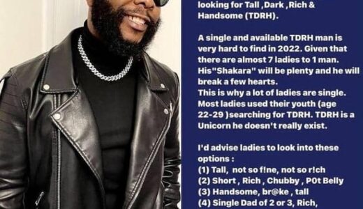 Stop Looking For Tall, Dark, Rich, And Handsome Man To Marry – Women Advised