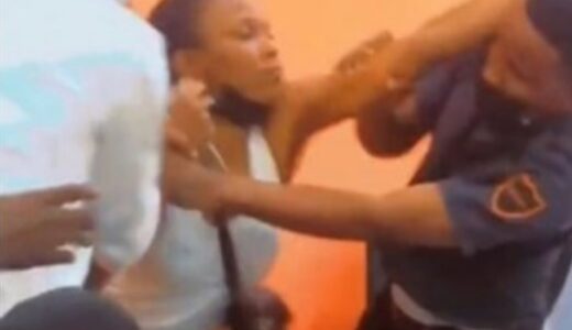 Watch|| Nigerian Lady Gets Physical With Bank Officials, Security Men Over 750k Deducted From Her Account