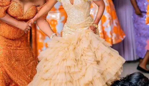 Drama As Newly Married Couple Walk On People During Their Wedding Ceremony (See Photos)