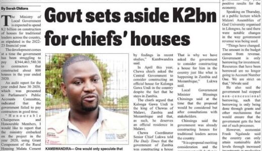 Chakwera administration is cursed…Needs an exorcism