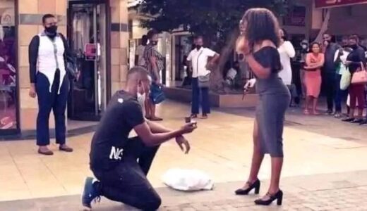 Man Cries After His Girlfriend Said “NO” To His Marriage Proposal In Public (See Photos)