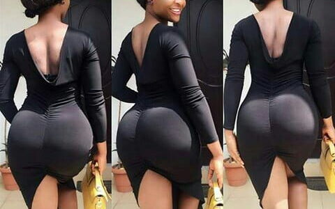 Beautiful lady sparks the internet with her perfectly shaped backside on social media (see photos)