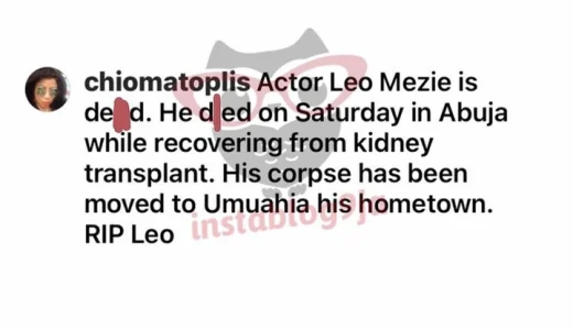 Nigerian actor Leo Mezie dies at 46