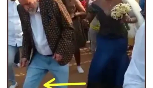 Video of a White Old Man Marrying A Black Woman Go Viral – Look At His Dance Step (Video)