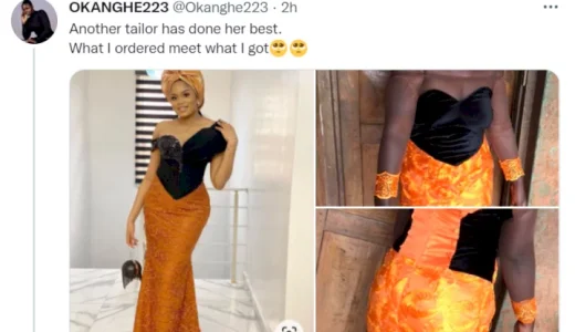 Lady Shares Photo Of What She Ordered And What She Got From Her Tailor (See Photos)