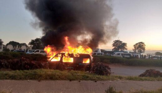 Minibus gutted down by fire in Lilongwe