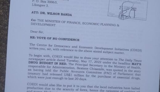 Indecisiveness of RBM governor worries CDEDI…told to resign for bringing RBM into disrepute