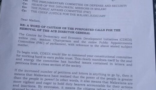 CDEDI cautions PAC against ACB Director removal