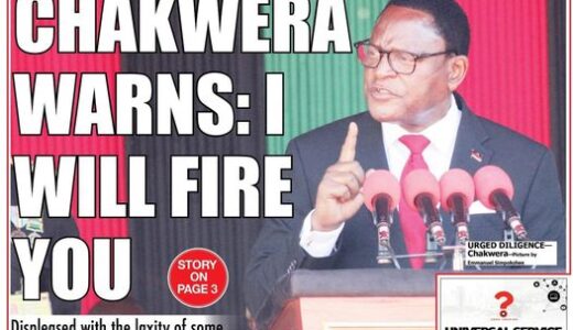 NDAWALA PA TOWN: Chakwera loves talking, he must have enjoyed singing at Church Choir