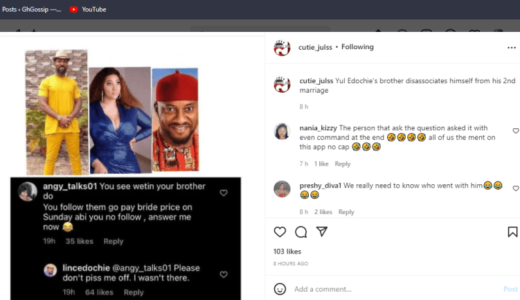 Nollywood Actor Yul Edochie’s Young Brother Disassociates Himself From Brother’s Second Marriage