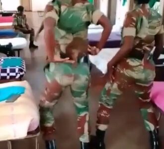 Watch|| Zimbabwean Female Soldiers Captured Tape Twerking In Their Military Uniform