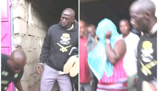 Morning Drama As Man Caught His Wife Having Good Time With Another Man On Bed