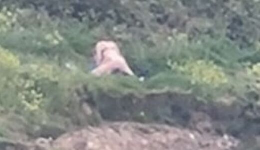 H0rny Couple Caught On Camera Doing It On A Busy Seaside Cliff (See Photos)