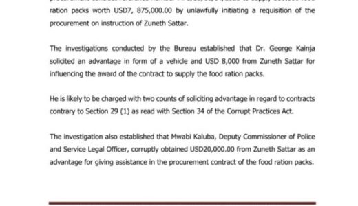 Former Police Chief Dr Kainja received a vehicle and $8,000 for Sattar-Says ACB