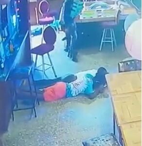 Watch|| CCTV captures armed robber dancing excitedly during robbery operation