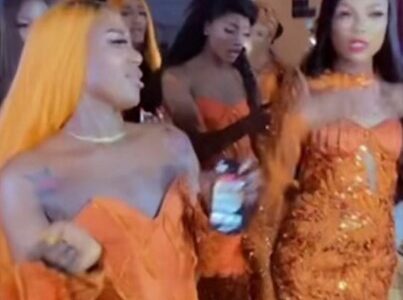 Reactions as group of Nigerian crossdressers storm colleague’s party [Video]
