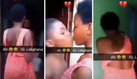 Drama|| Young boy receives hot slaps for trying to k!ss a girl (Watch video)