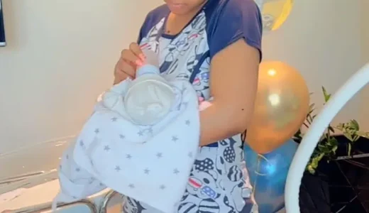 Nollywood Actress Regina Daniels And Her Newborn Baby (Photos)