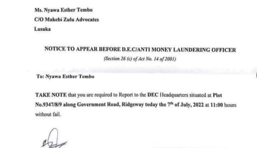 Exit Daughter Enters Mother: Zambia’s Drug Enforcement Commission Summons Former First Lady Esther Lungu