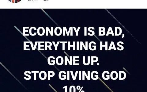 Nigerian Pastor Tells Christians To Stop Giving God 10 Percent of Their Money ‘increase your tithe, economic is bad’