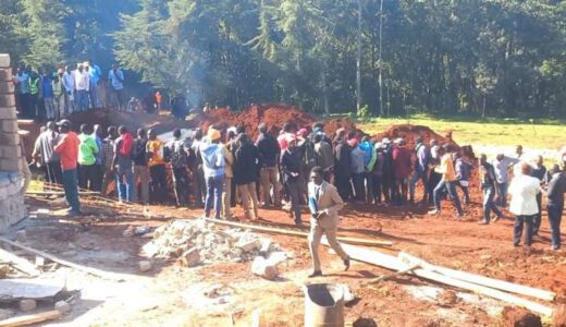 Man buried alive while digging pit latrine in school (photos)