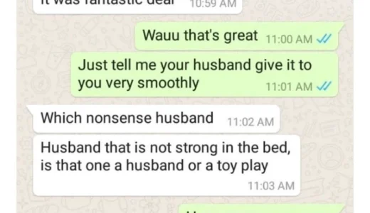 Screenshots; Side Dude Leaks WhatsApp Chat With Married Woman Who’s Cheating On Her Husband Exposing The Man’s Weakness In Bed