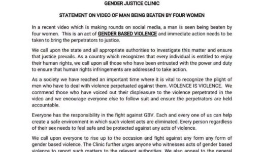 CHANCO Gender Justice Clinic Condemns Four Women Shown In A video Flogging A Man Suspected of Leaking N*de Photos