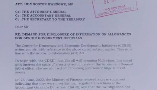 CDEDI pens ACB on dubious allowances…seeks disclosures from MoF
