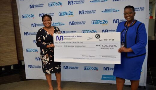 NBM plc gives K1 million to Rotaract Club for project