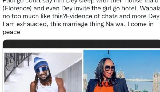 Nigeria’s Paul ‘Rudeboy’ Okoye Dragged To Curt By Wife For B00nking Their Maid