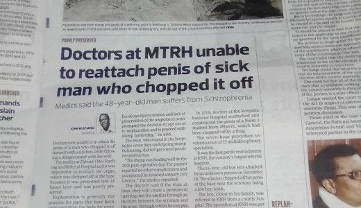 Doctors Unable To Re-attach A Mans P*nis After Chopping It Off