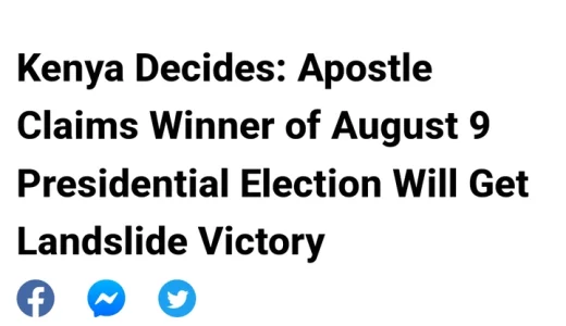 Kenyan Pastor Who Predicted Uhuru’s Victory in 2017 Now Predicts 2022 Results