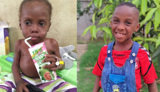 Nigerian Boy, Hope reunites with his father six years after he was branded a witch, stigmatized and left to starve to death