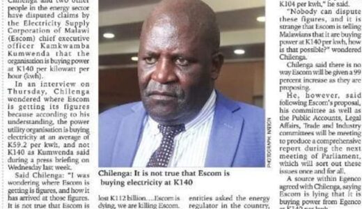 ESCOM LIED: EGENCO Mum on Power Prices