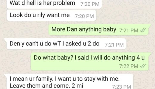 Woman Leaks her Husband Whàtsàpp chat with his side chick who gave him 7 days to abandon his family & marry her (Photos)