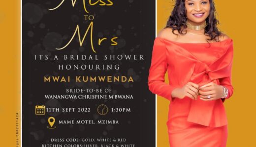 Mwawi Kumwenda’s wedding set for September 24 in Blantyre