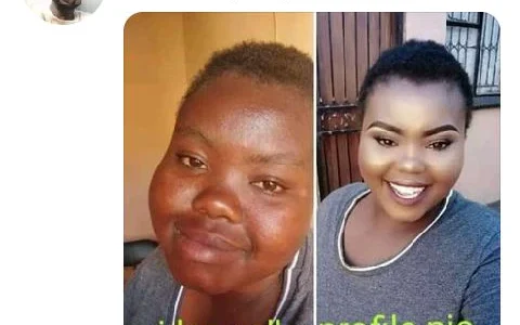 Man are going through a lot, see the real person vs her profile picture